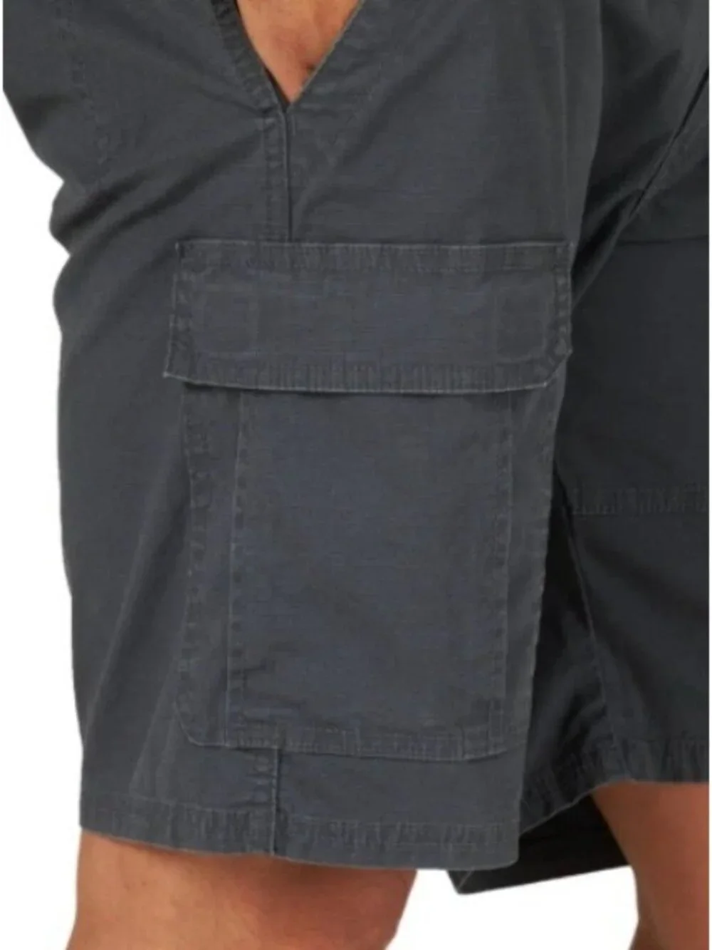 NWT Wrangler Men's 34 Gray Cargo Shorts Regular Fit Utility Pockets Durable